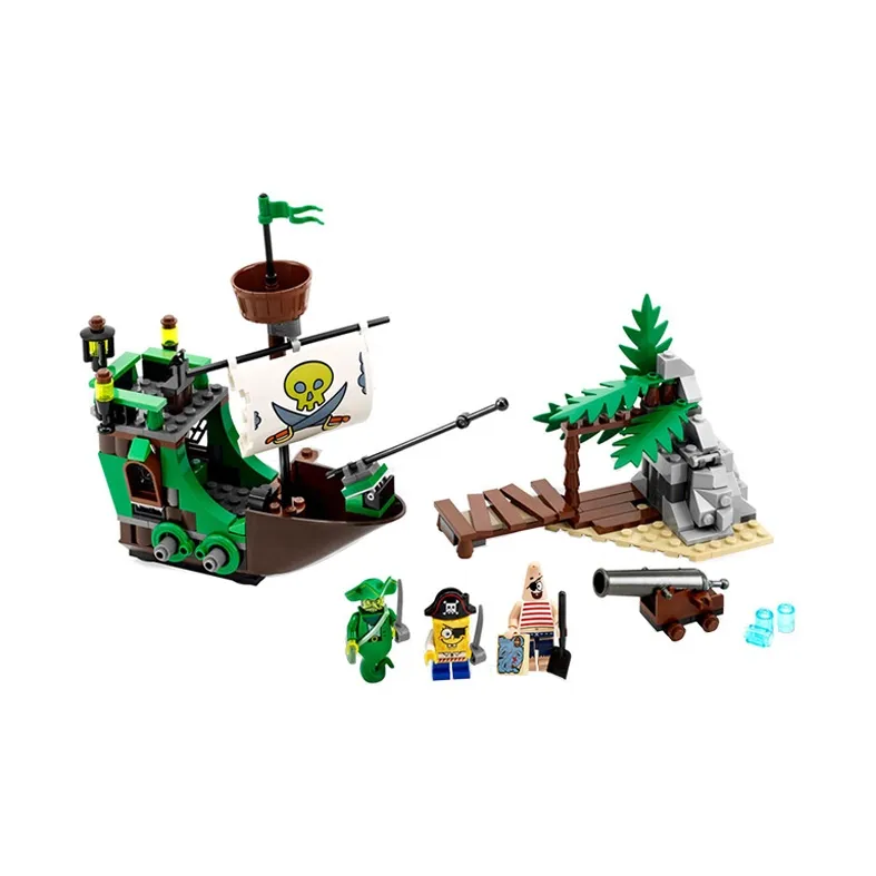 LEGO SpongeBob SquarePants Collection Squidward Tentacles Flying Dutchman Ship Building Blocks 0 300pcs 3817-1