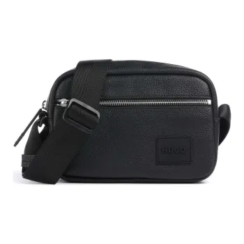HUGO BOSS Synthetic Leather Crossbody Bag, Shoulder Bag Unisex Black