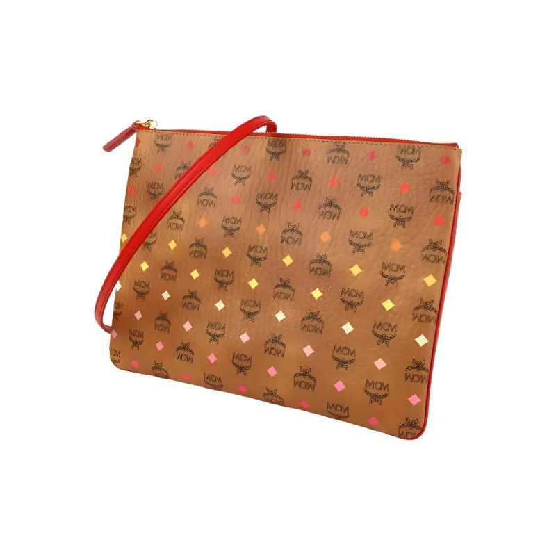 MCM Crossbody Pouch Visetos Skyoptic Medium Cognac/Blue/Multicolor-1