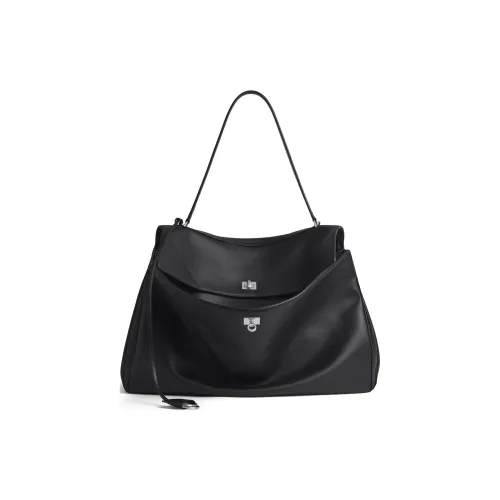 Balenciaga Rodeo Calfskin Handbag Shoulder Bag Extra Large Men's Black