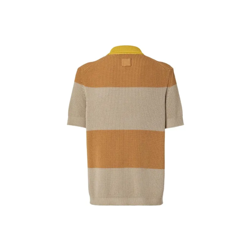 FENDI Striped Polo Shirt-1