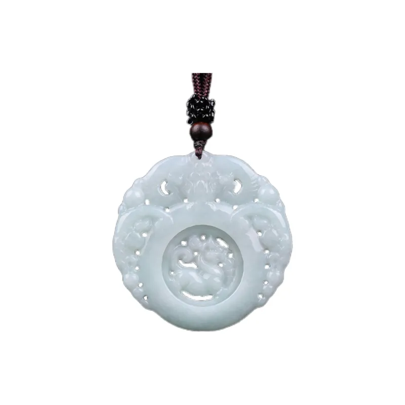 Liu Jinfu Glutinous Jade Jadeite Necklaces Unisex-0