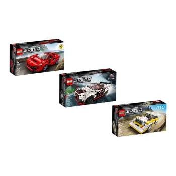 LEGO Super Racing Collection Racing Supercar Set Ferrari F8 Nissan GTR Audi S1 Building Blocks 76895+76896+76897