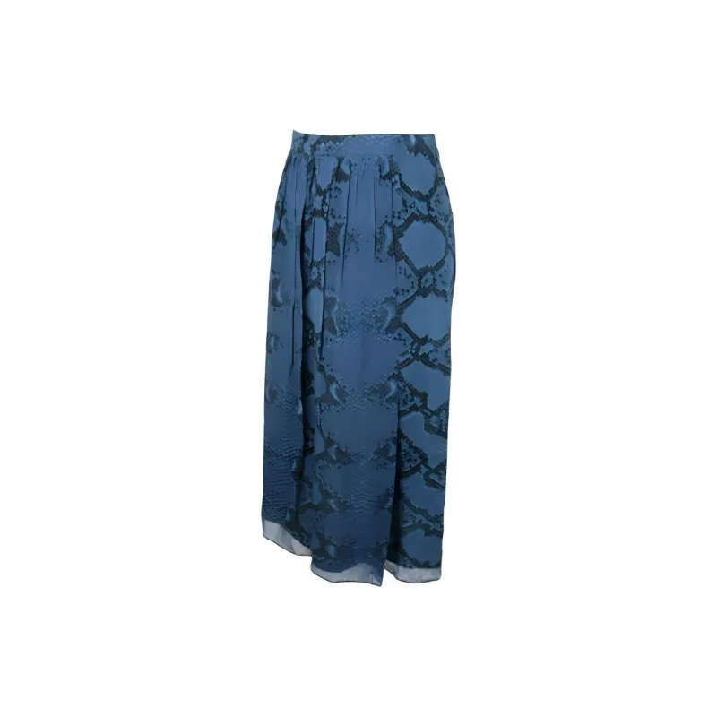 Burberry Casual Long Skirts Women's Blue-2