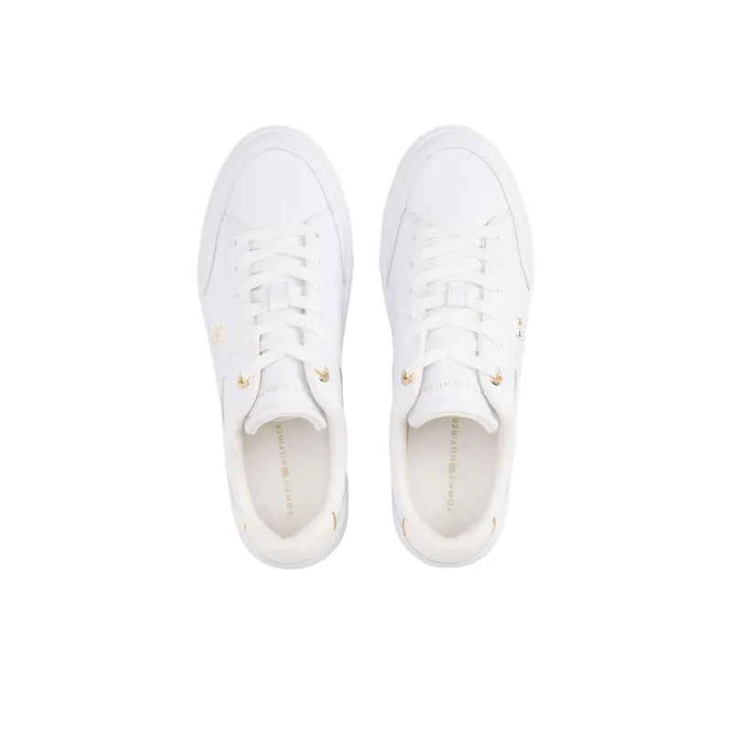 Tommy Hilfiger TH Monogram Low-Top Skateboard Shoes Women's White-2