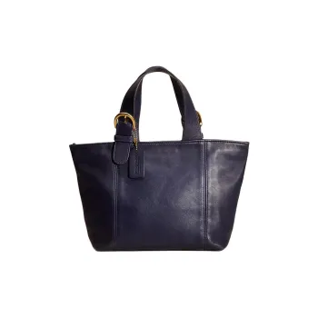 COACH Waverly Vintage Glove Leather Handbag, Dumpling Bag, Shoulder Bag Large Size Women's Blue