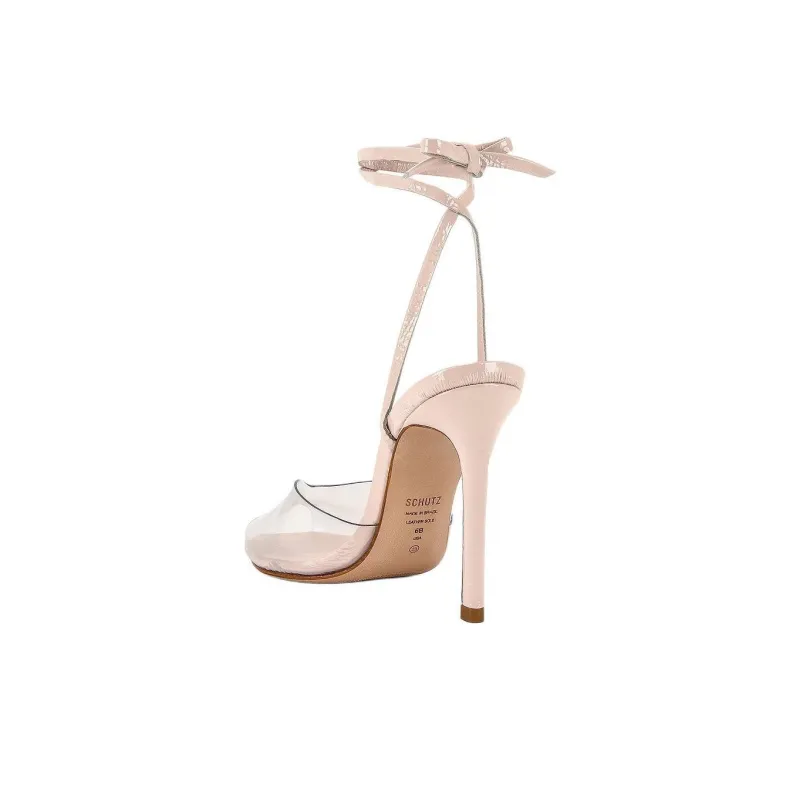 Schutz Desta Slim Heel High Heels 10cm Women's Pink-3
