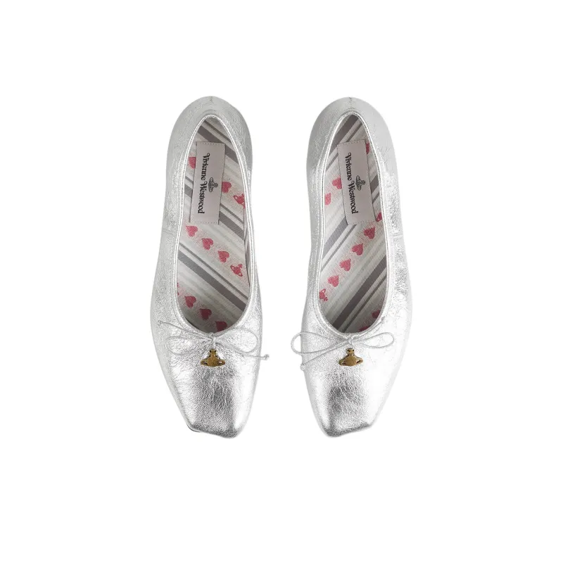 Vivienne Westwood Brigitte Casual Single Shoes Women's Silver-4