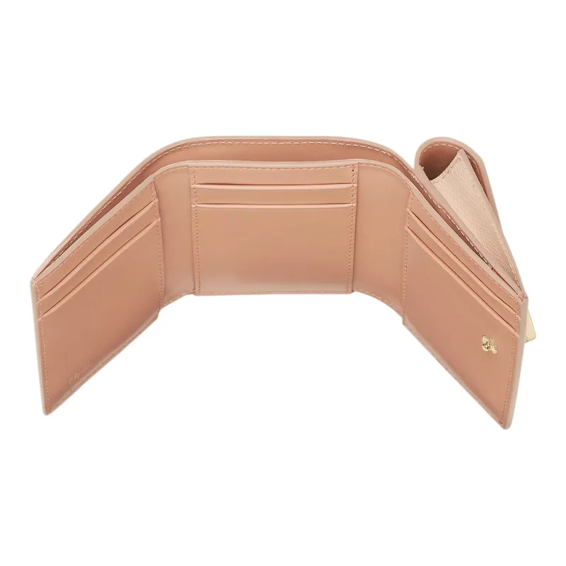 FENDI FF Diamonds Series Calfskin Wallet Medium Size Women's Pink-3