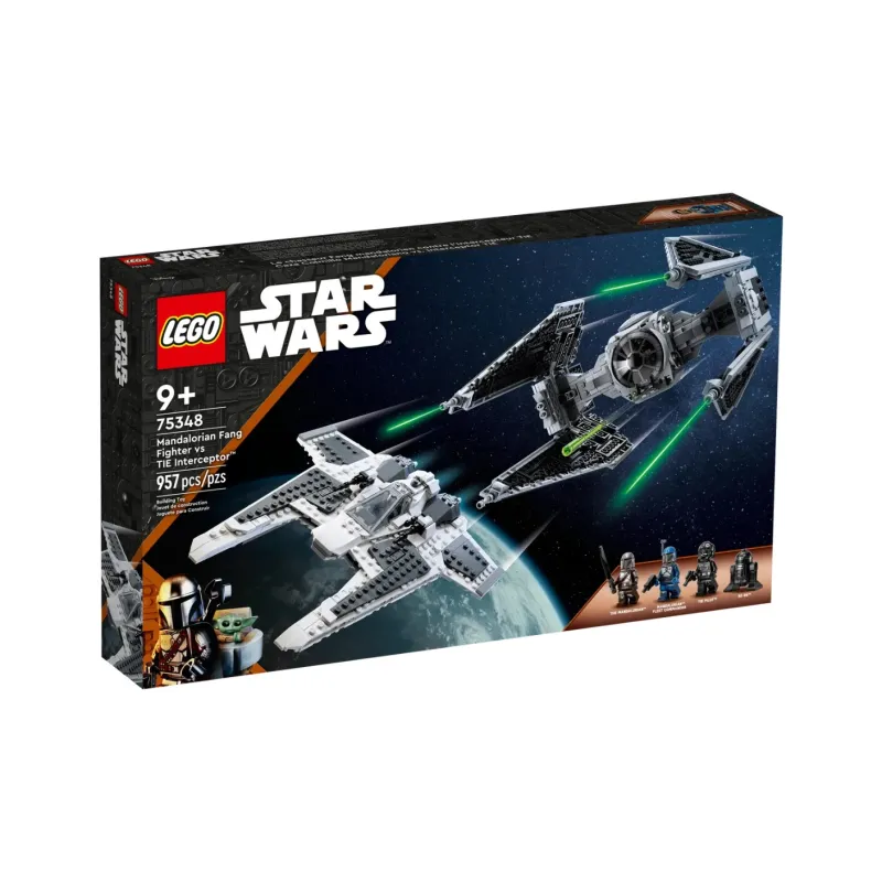 LEGO Mandalorian Fang Fighter Vs. TIE Interceptor Building Blocks 75348-1