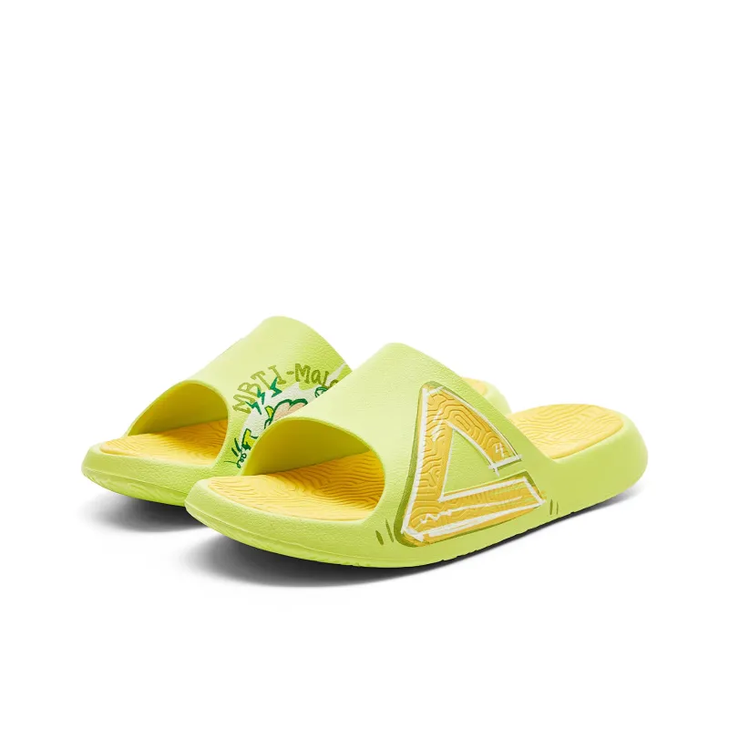 PEAK Extreme National Creativity Slip-Resistant Abrasion-Resistant Sports Slippers Men's Grass Green Mustard Yellow-2