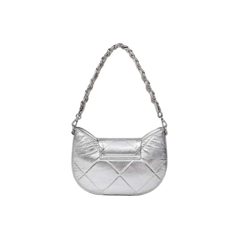 MILLIE'S Cow Leather Portable Crossbody Bag Shoulder Bag Regular Women's Silver/Ecru-4