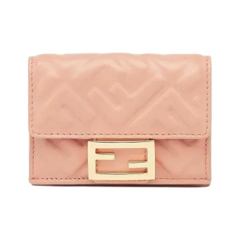 FENDI Baguette Lambskin Wallet Women's Pink