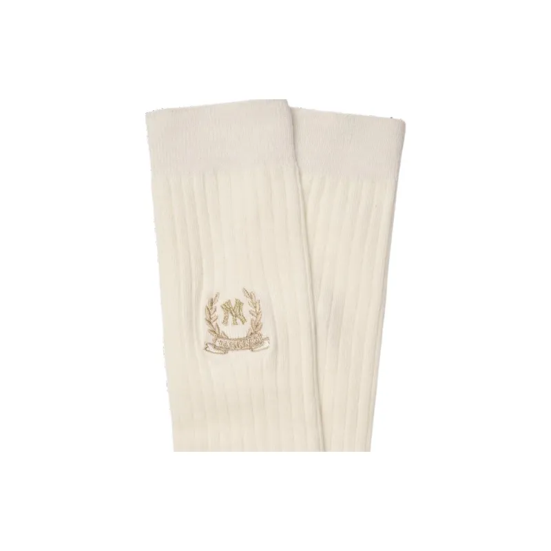 MLB New York Yankees Varsity Knee High Socks Unisex 1 Pack Cream-2