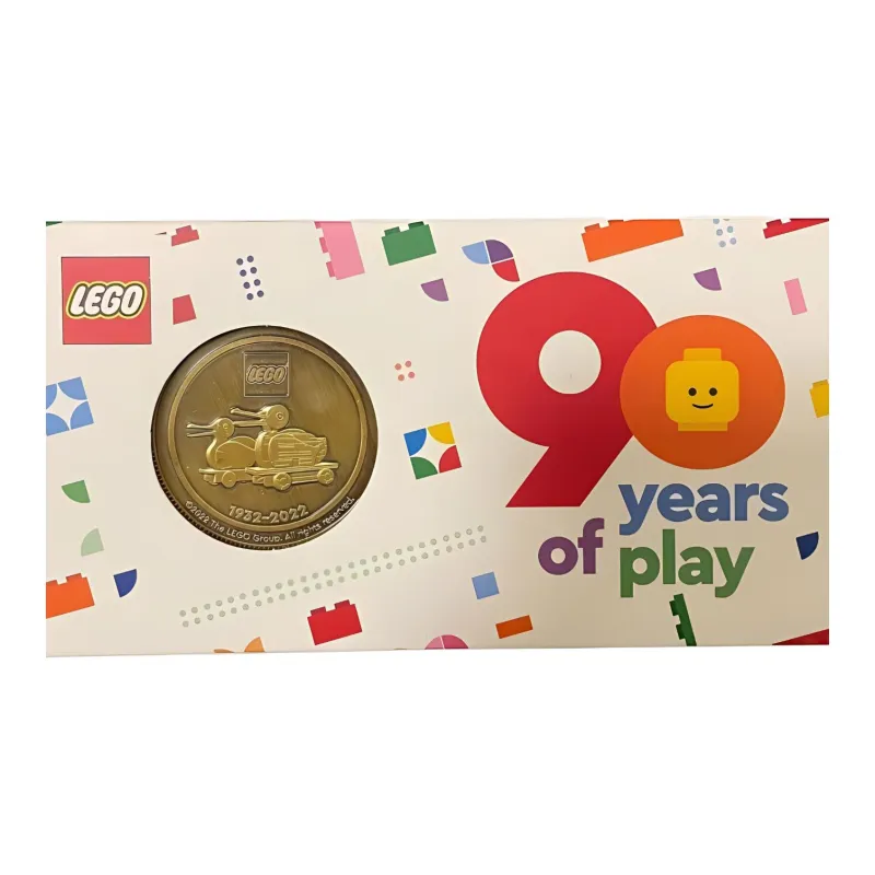 LEGO 90th Anniversary Souvenir Coin Building Blocks LEGO 2403 0001-3