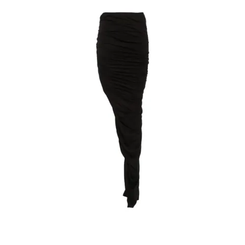 Rick Owens DRKSHDW Soft Edfu Ruched Maxi Skirt