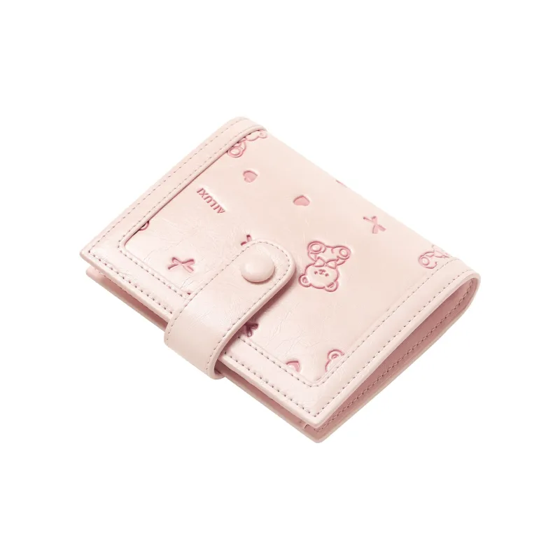 AILUXI Synthetic Leather Wallet Women's Cherry Blossom Pink-1