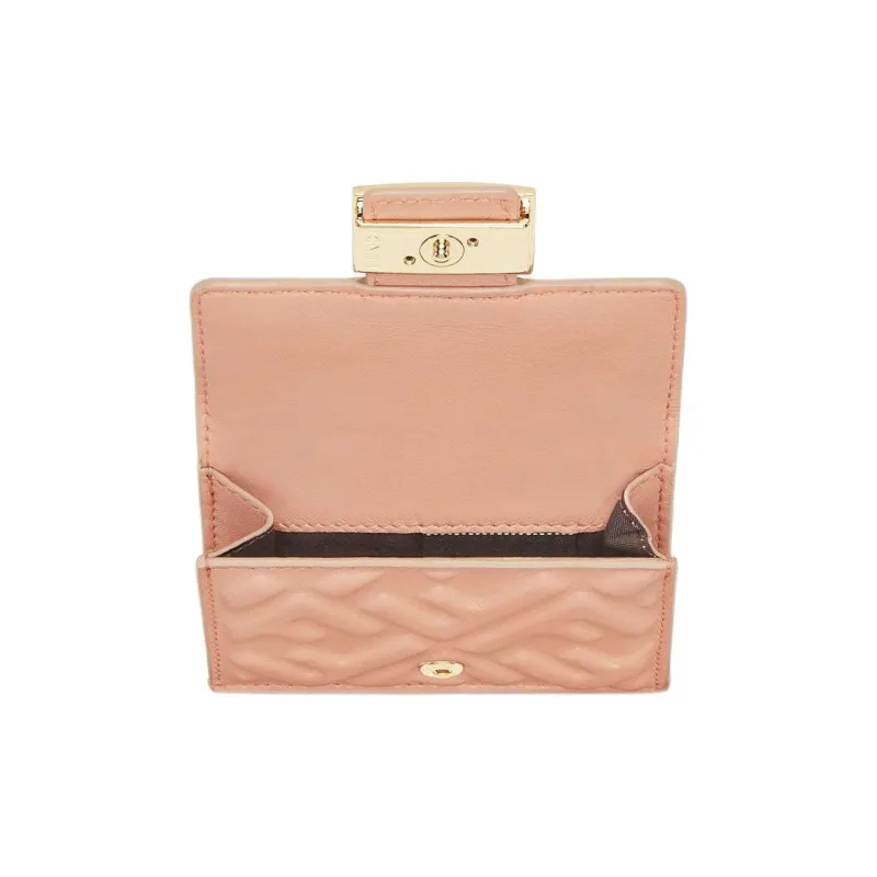 FENDI Baguette Lambskin Wallet Women's Pink-2