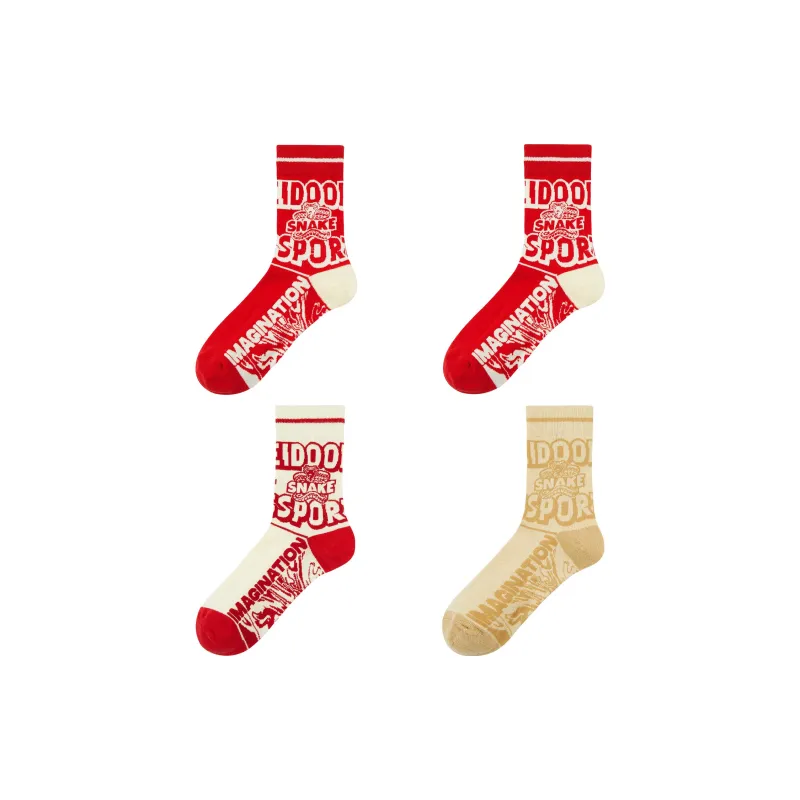VEIDOORN Knee High Socks Unisex 4 Pack-9