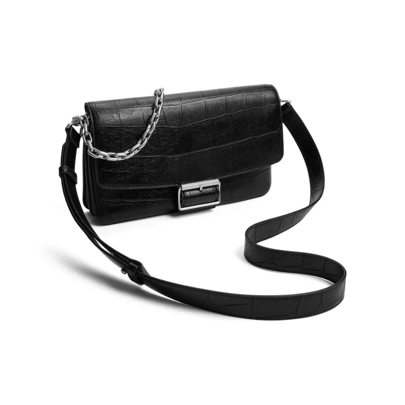 CHARLES&KEITH PU Shoulder Bag Medium Size Women's Noir Black-2