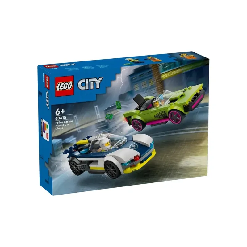 LEGO Police Car And Muscle Car Chase Building Blocks 60415-2