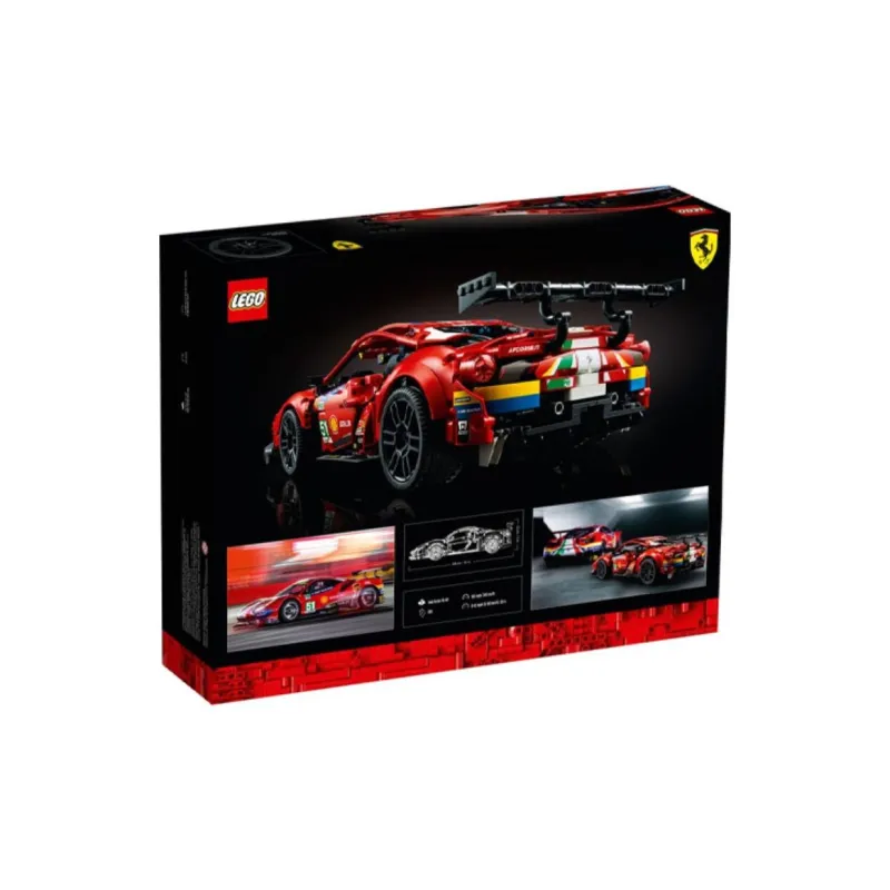 LEGO Ferrari 488 GTE Technology Technic Building Blocks 1677 Pcs 42125 Includes Souvenir Coin + Reusable Bag-2