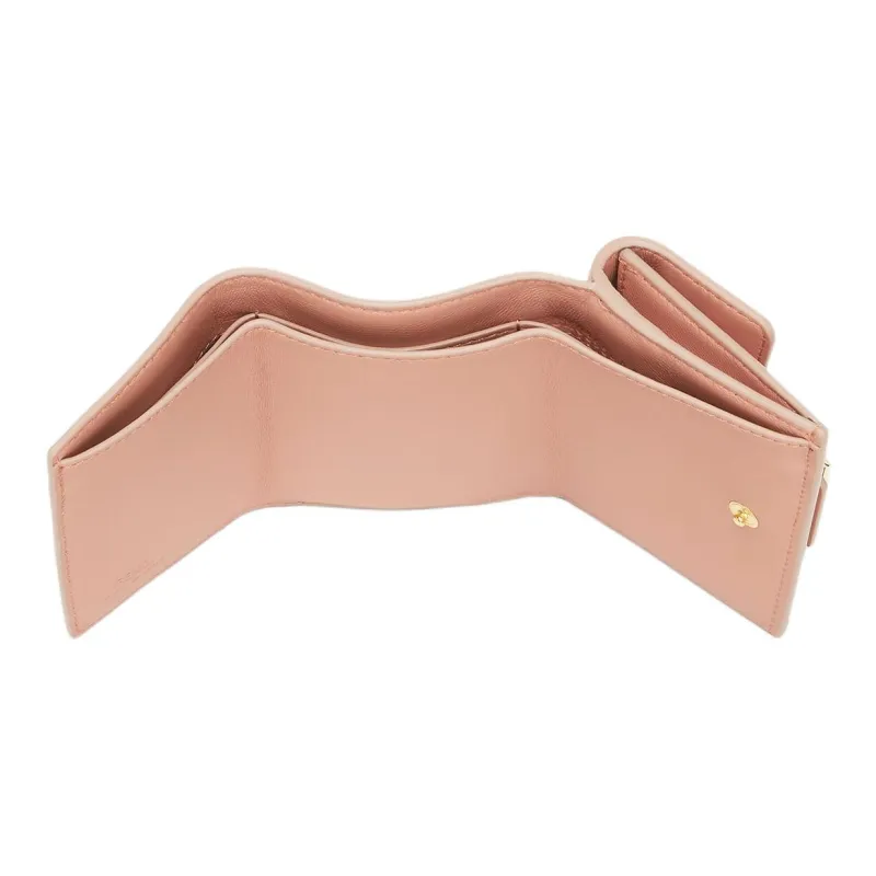 FENDI Baguette Lambskin Wallet Women's Pink-3