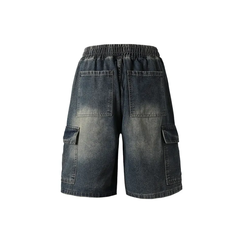 Warrior Ride The Wind Collection Open Ended Smile Collection Denim Shorts Unisex-5