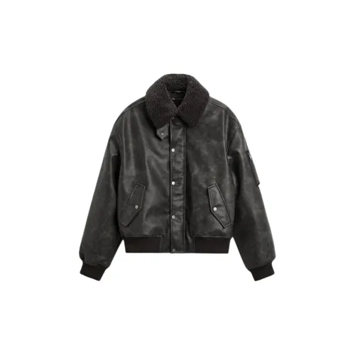 ZARA Leather Jacket Men's Brown