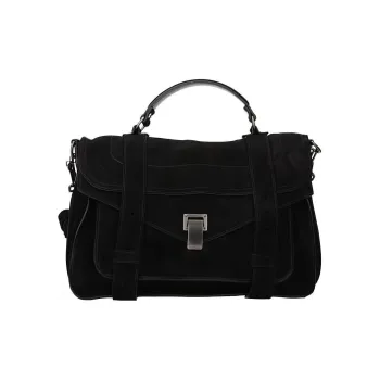 PROENZA SCHOULER Suede Shoulder Bag Crossbody Bag Handbag Women's Black