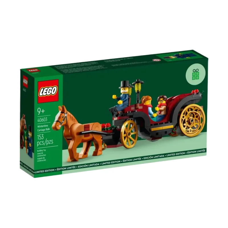 LEGO Winter Carriage Journey Building Blocks 153pcs 3 Pcs Figures 40603-1