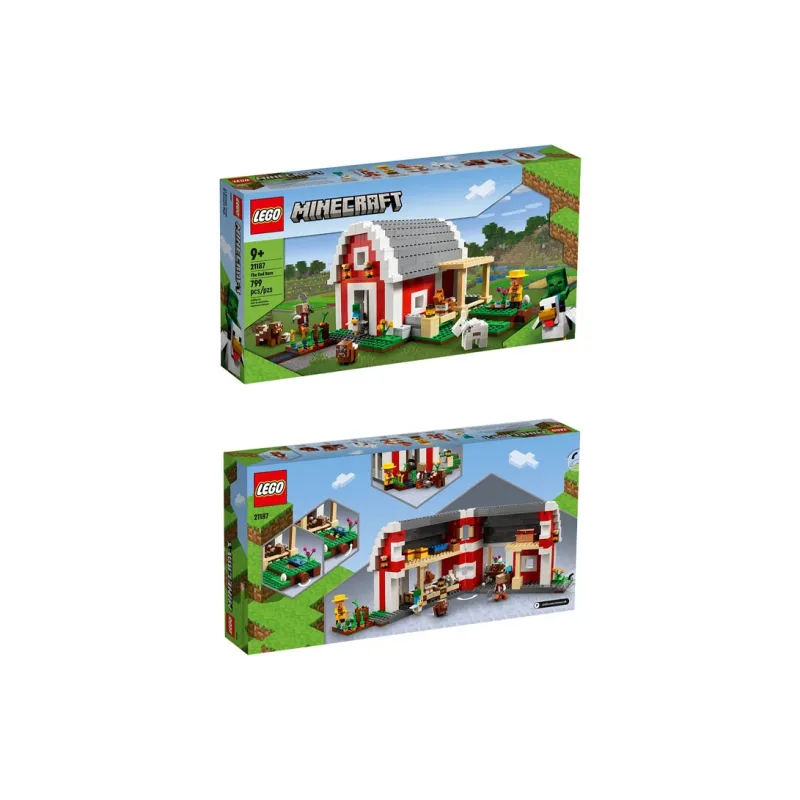 LEGO Overworld Minecraft Collection, Red Barn Building Blocks 799 Pcs/pzs 21187-3
