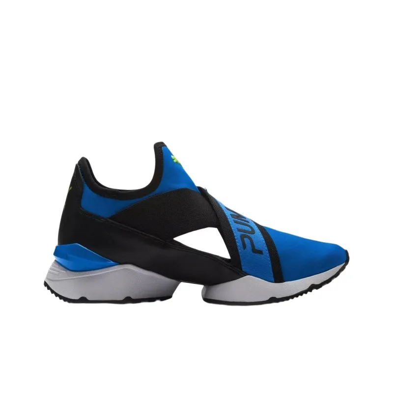 PUMA Muse Anti Slip Wear Resistant Low Top Casual Shoes Women's Blue Black-1