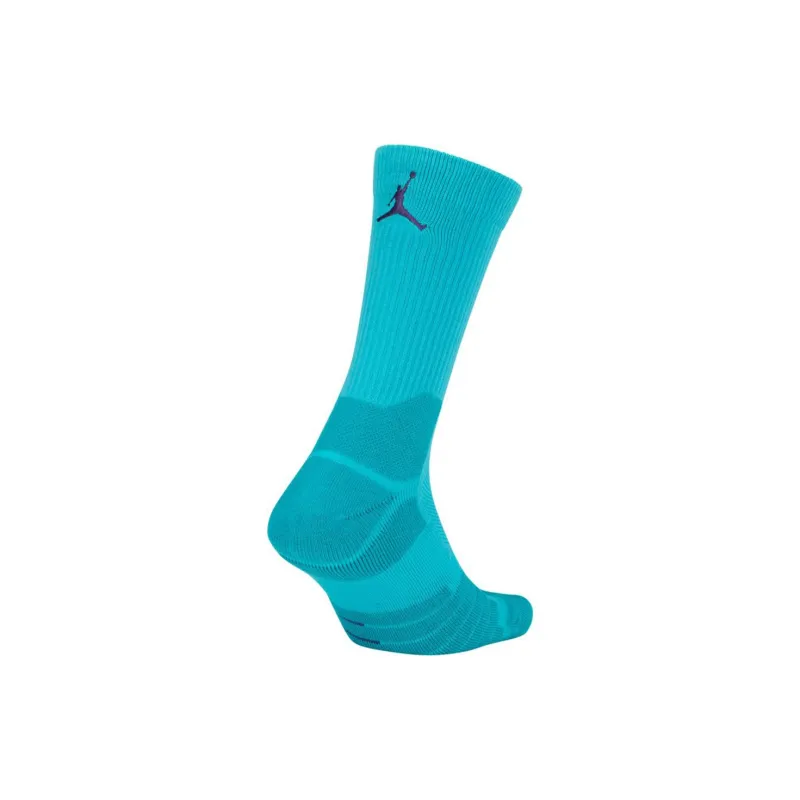 Jordan Charlotte Hornets Elite Quick Crew Socks - Teal Basketball Socks Unisex 1 Pack Turquoise-1