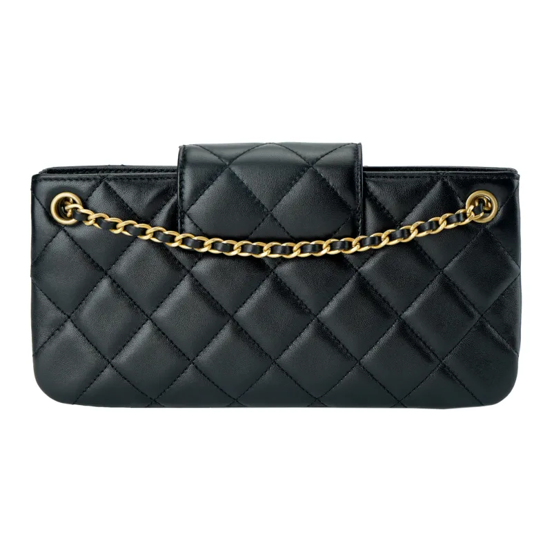 CHANEL Sheepskin Baguette Bag, Shoulder Bag, Crossbody Bag Women's Black-2