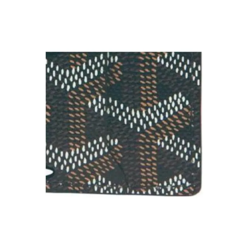 GOYARD SAINT FLORENTIN Canvas With Calfskin Dog's Teeth Wallet Unisex Green-2