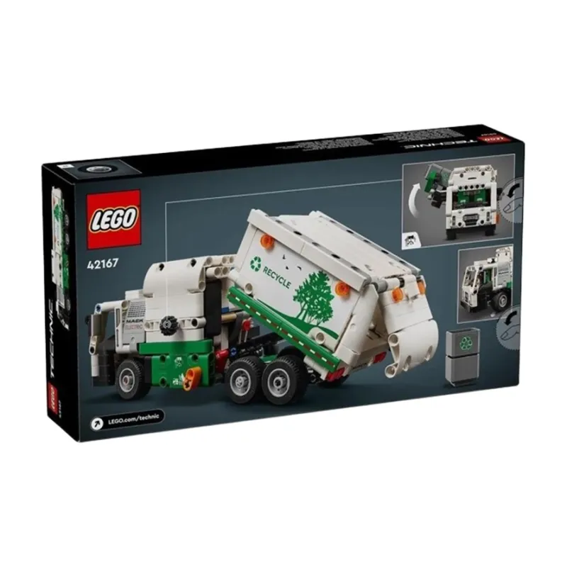 LEGO Technology Mechanical Set Mack LR Electric Trash Truck Building Blocks 503pcs 42167-1-2