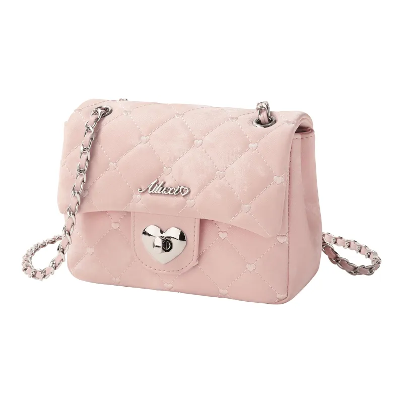 AILUXI Synthetic Leather Shoulder Bag Women's Cherry Blossom Pink-1