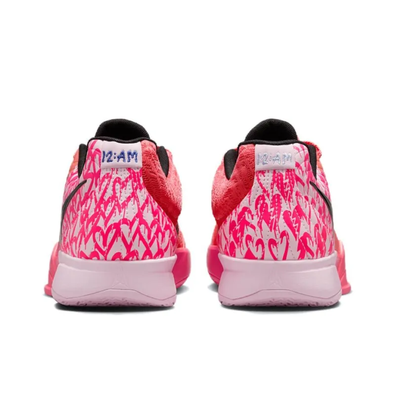 Nike Ja 2 Anti Slip Wear Resistant Low Top Basketball Shoes Unisex Pink Asian Version-6