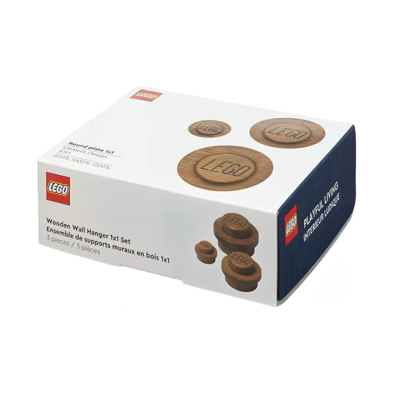 LEGO Wooden Wall Hanger Set – Dark Oak 5007112-1