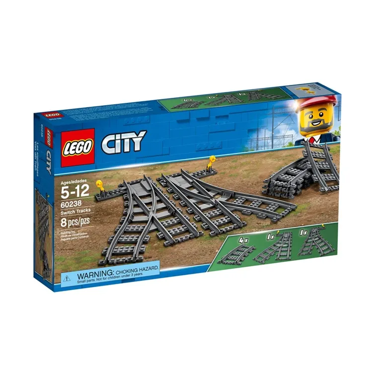 LEGO City Collection Directional Switch Track Building Blocks 8pcs 60238-2