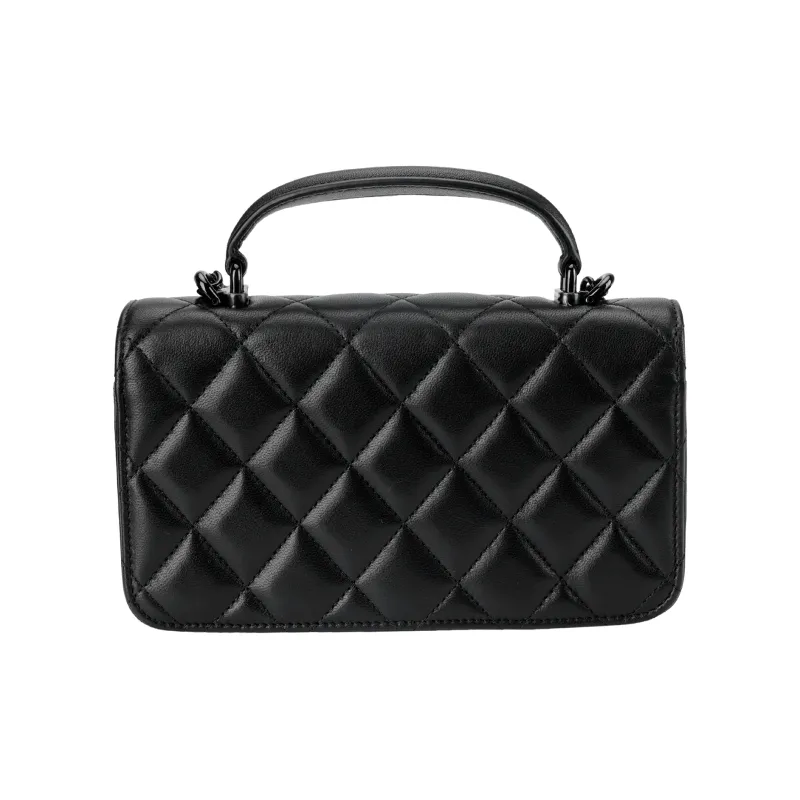 CHANEL Leather Handbag, Shoulder Bag, Crossbody Bag Women's Black-2