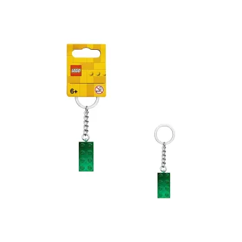 LEGO Metallic Green 2x4 Bead Keychain Building Blocks 854083