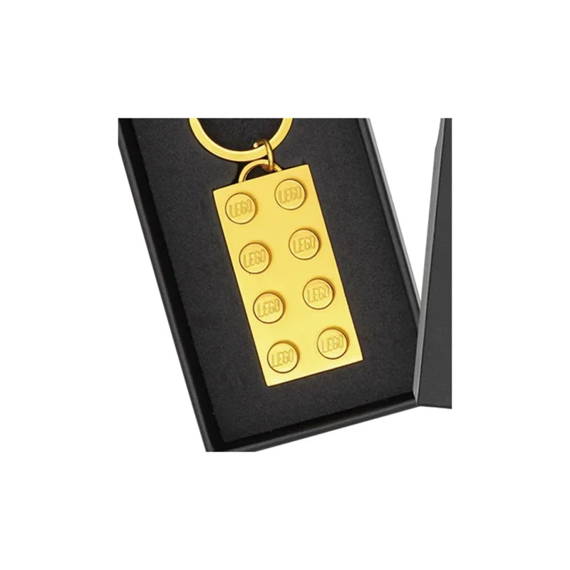 LEGO Classic Collection Zinc Alloy Gold Brick Keychain Box Building Blocks 97933-2