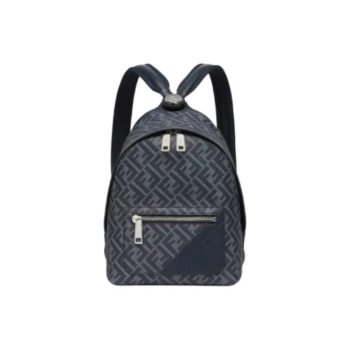FENDI Canvas Backpack Men's Blue