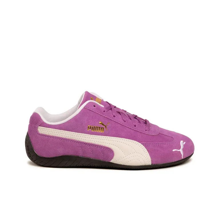 PUMA Speedcat Anti-Slip Wear-Resistant Low-Top Casual Shoes Unisex Purple Beige-1