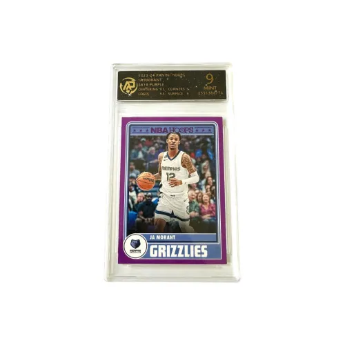 PANINI Morant Grizzlies Hoops Retro Card Purple Parallel Potential Giant Star Player Card 9 Points Graded Cards 1 Pc