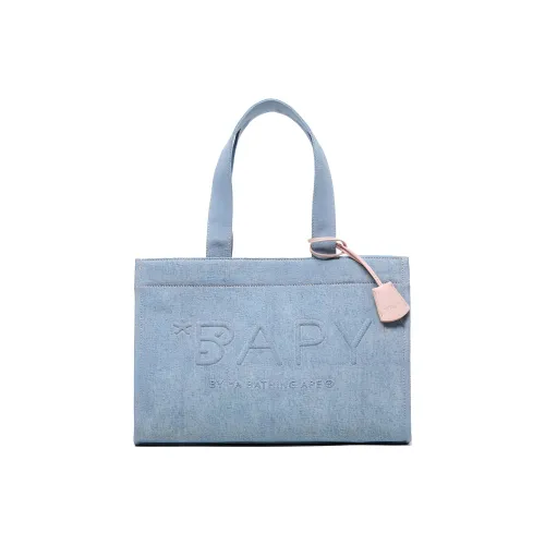A BATHING APE Cotton Tote Bag Shopping Bag Handbag Regular Women's Blue