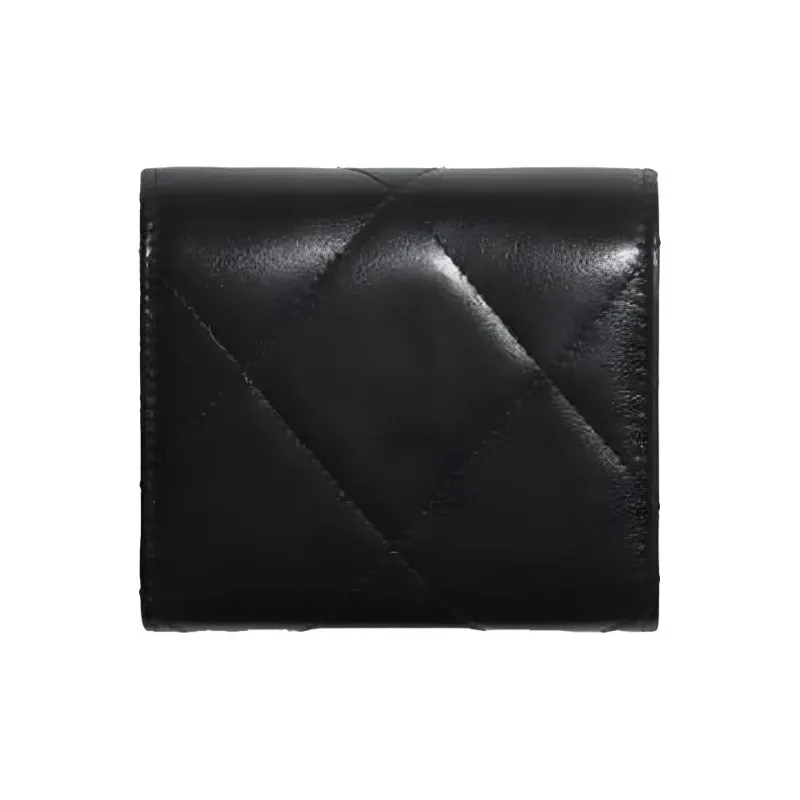 CHANEL 19Bag Goatskin Flap Wallet Trumpets Women's Black-1