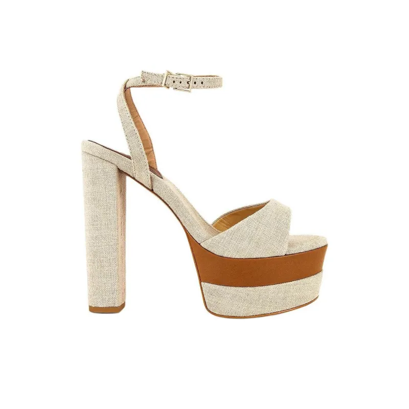 Schutz Kailah One Strap Sandals 14.6cm Women's Beige-1